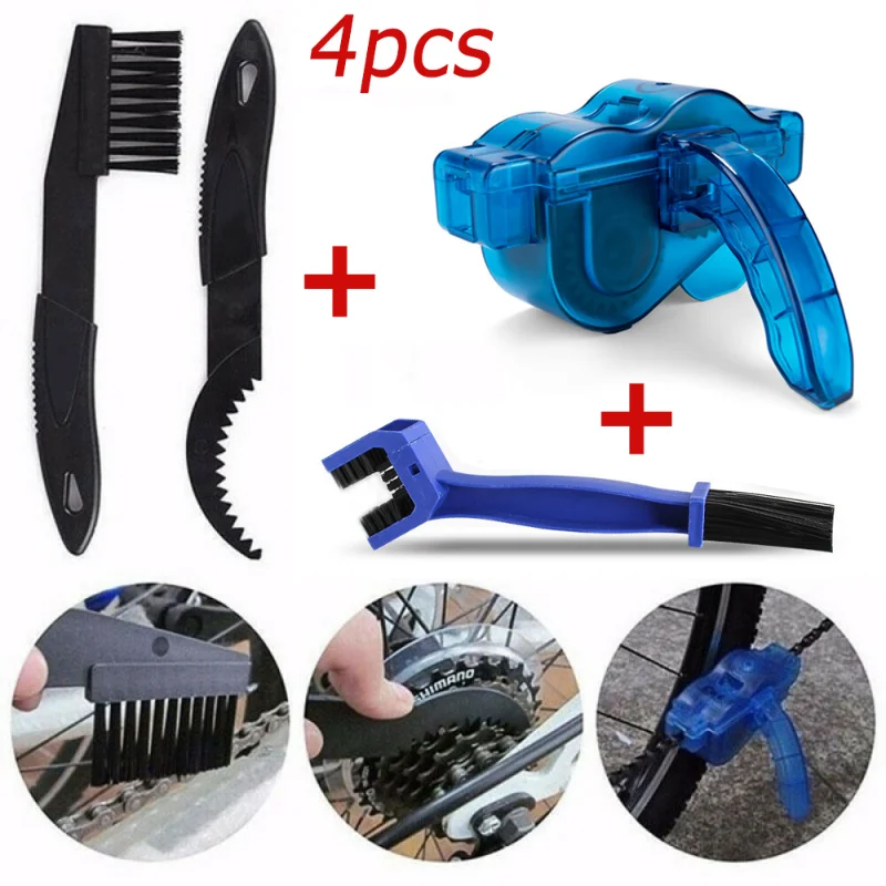 

Аксессуары для велосипеда, портативный очиститель велосипедной цепи, щетки для велосипеда, скруббер, инструмент для мытья, набор для очистки горного велосипеда, для улицы