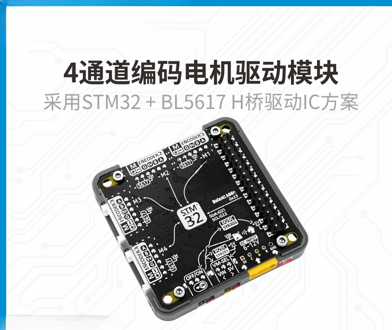 4-канальный кодированный модуль драйвера двигателя V1.1 STM32