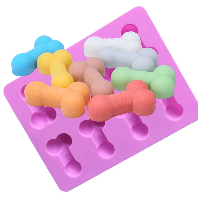 

Silicone Ice Mold Funny Candy Biscuit Ice Mold Tray Bachelor Party Jelly Chocolate Cake Mold Household 8 Holes Baking Tools Moul