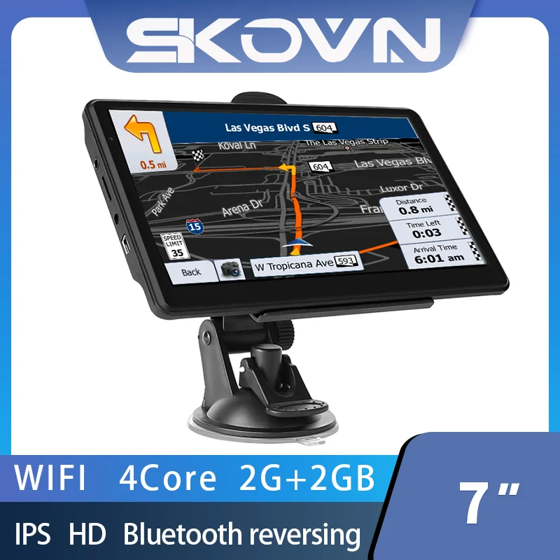 

7 Inches GPS Navigation 2022 Map for Car Carplay Wince 6.0 Touch Screen Transmission Bluetooth Sat Navig Truck GPS Navigators CE