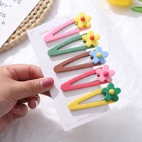 water drop clip alloy toy bb clip korean style barrette candy color hairpin women hair accessories flower hair clip