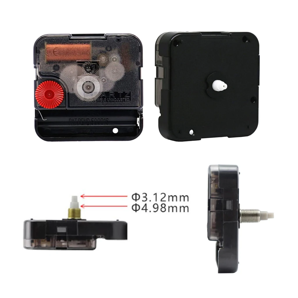 Silent Non-ticking Clock Movement Mechanism Motor Battery Operated Clockwork for DIY Wall Repair Replacement Kit (No Hands)