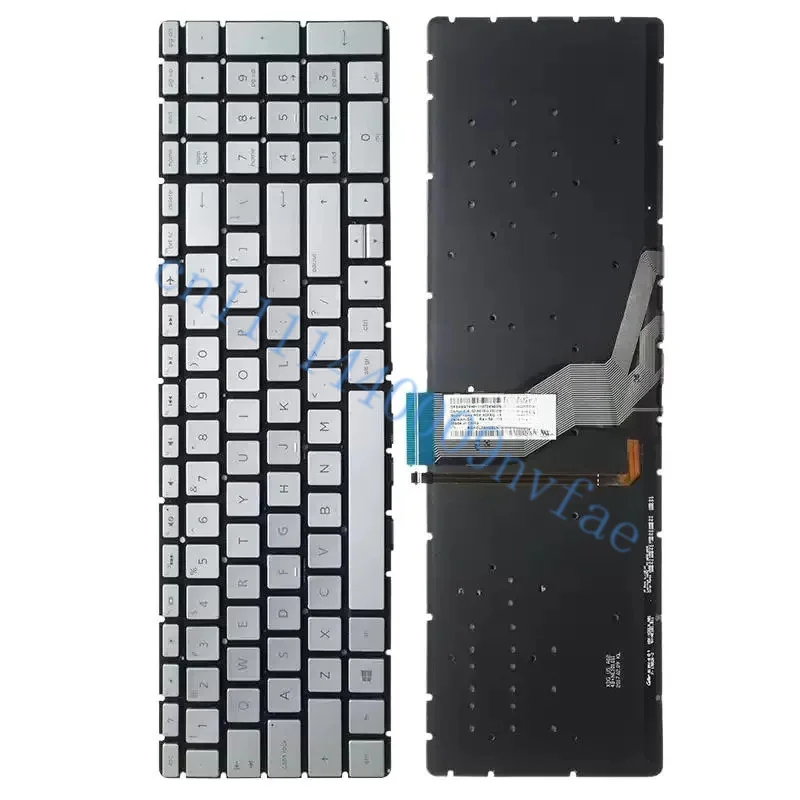 Клавиатура для ноутбука US с подсветкой для HP 15-BS000 15-BS009CA 15-BS013DX 15-BS014CY 15-BS015CY 15-BS015DX 15-BS016CY, серебристая, 0.3 (art.: 3920dd1a6329e) - 3920dd1a6329e