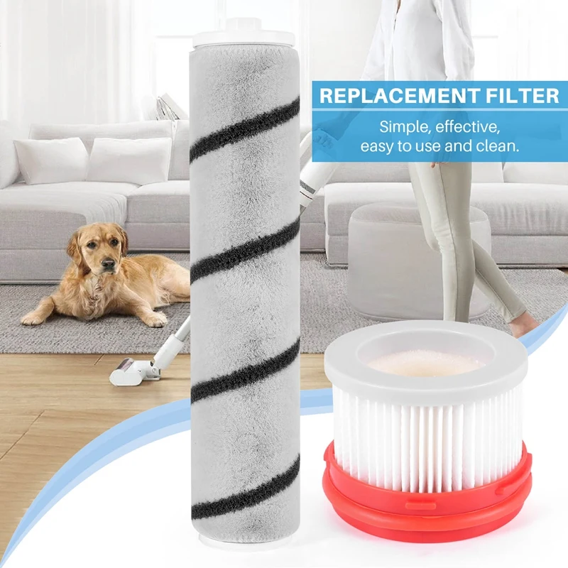 Комплект роликовых щеток с фильтром для Xiaomi Dreame V9/V9P/V10 детали пылесоса щетка