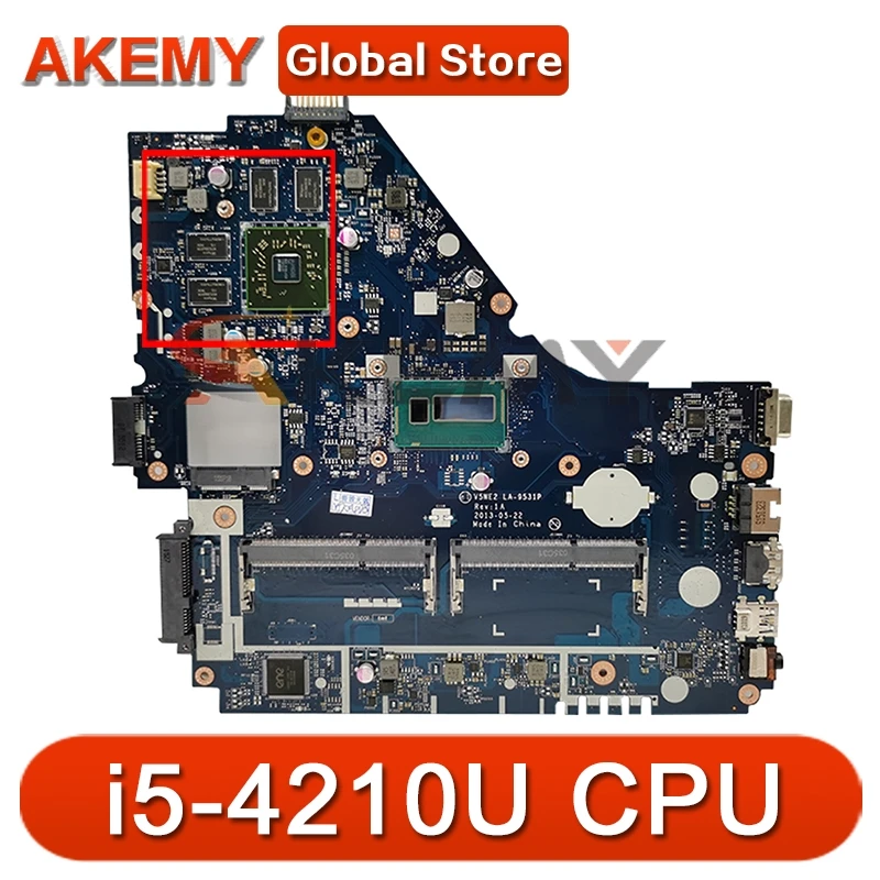 

Материнская плата для ноутбука Akemy для ACER Aspire E5-572 системная плата LA-9531P SR1EF 216-0855000 DDR3