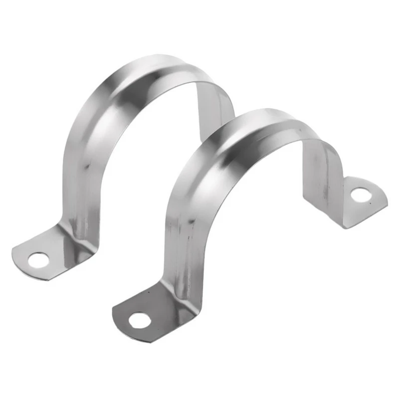 

10 Stainless Steel U-Shaped Pipe Clamps, Half Pipe For Pipe Fittings Pipe Clamp -80Mm