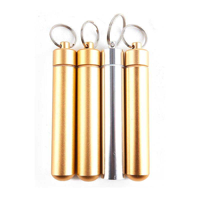 

304 Stainless Steel Portable Toothpick Storage Container with Brass Handle Toothpick Bottle Fruit Fork Camping Tool Toothpick