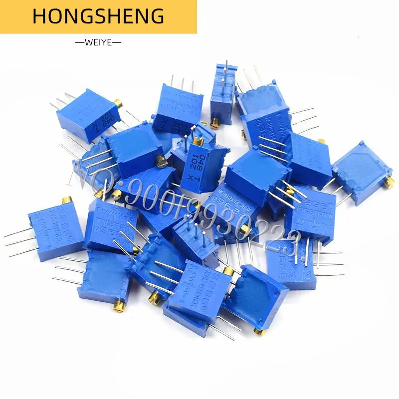 

10pcs 3296 3296X series resistanceohm Trimpot Trimmer Potentiometer 1K 2K 5K 10K 20K 50K 100K 200K 500K 1M ohm 100R 200R 500R
