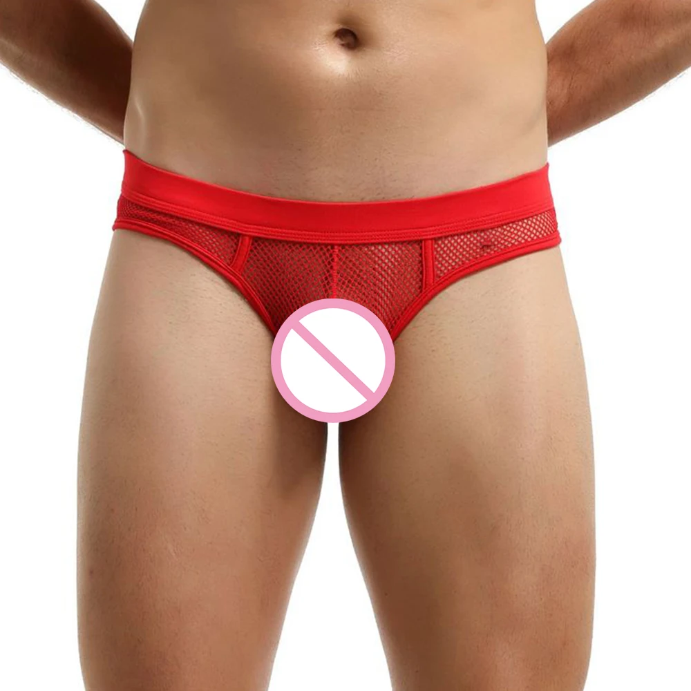 Underpants Men Briefs Hollow Men Mesh Panties Sexy Suspenders Panties Thong Underpants Underwear Breathable 2022