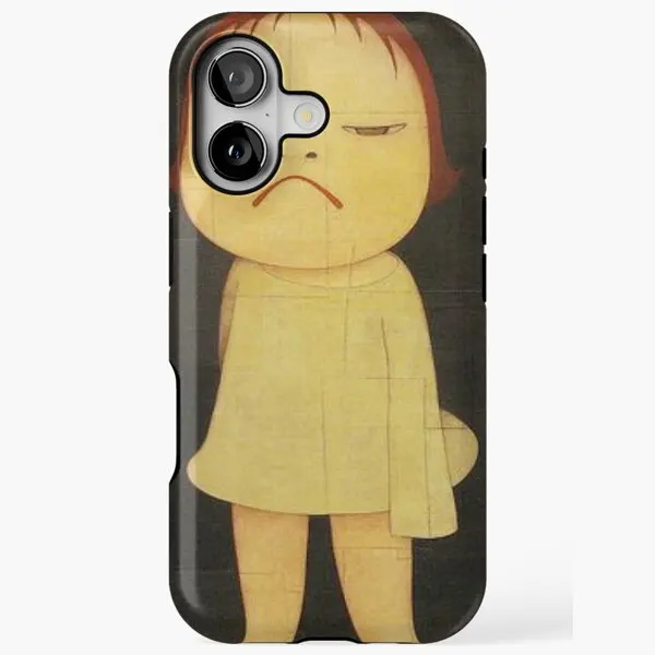 Фото Роскошный двухслойный чехол Clmj Cartoon Yoshitomo Nara для iPhone 17, 17e, 16, 15, 14, 13, 12, 11, X, XS, XR, XSMAX, Air, Pro Max, Plus №2