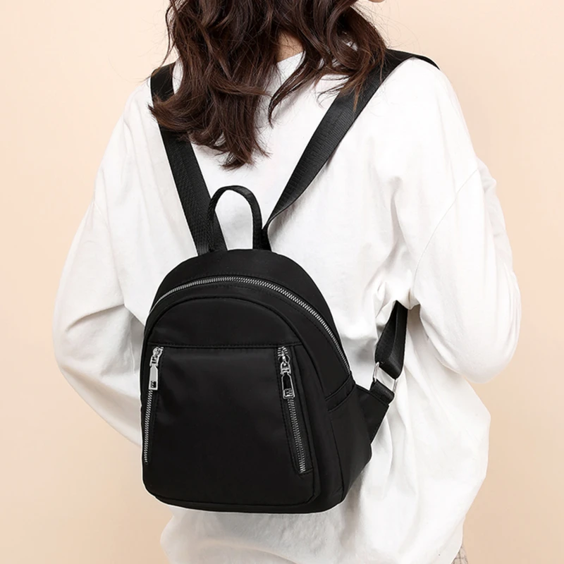 

Повседневный рюкзак из ткани «оксфорд» для женщин, дорожные водонепроницаемые нейлоновые школьные ранцы для девочек-подростков, модная сумка-тоут на ремне