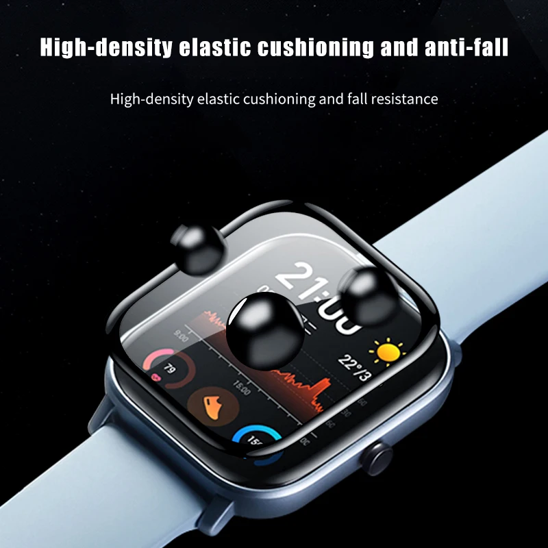 Защитная пленка 20D для часов XiaoMi Huami Amazfit GTS 2E 2 Mini SE полное покрытие Защита экрана