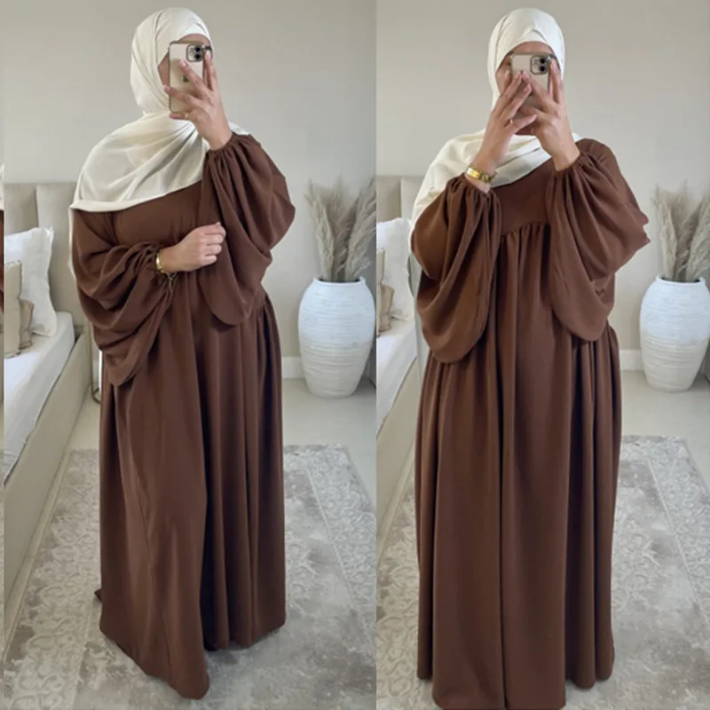 

Modest Abaya Eid Ramadan Women Muslim Casual Maxi Dress Dubai Prayer Garment Clohting Gown Turkey Islamic Robe Jilbab Vestidos