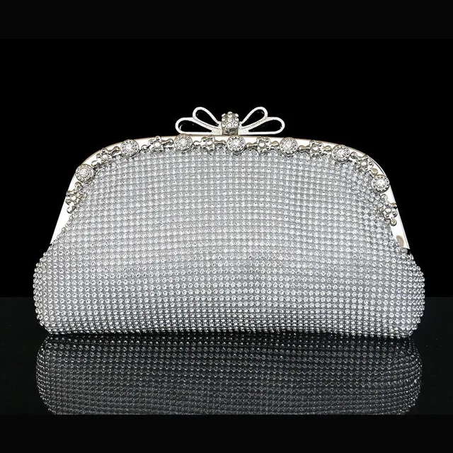 Woman Evening Bag Fashion Women Diamond Rhinestone Handbag Brand Designer Crystal Wedding Party Bag Purse Day Clutch with Chain 2