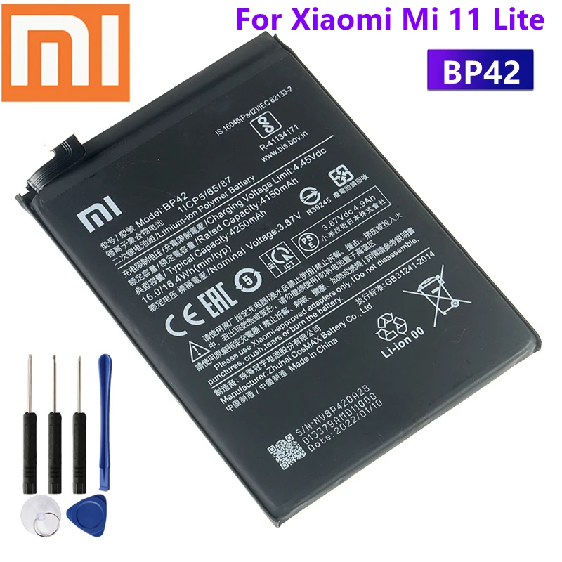 100% Оригинальный аккумулятор BP42 для Xiaomi Mi 11 Lite оригинальный запасной телефона