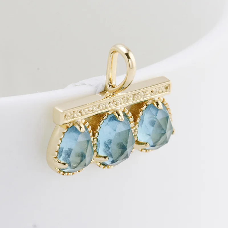 MoBuy ожерелье из стерлингового серебра 925 пробы с синим стеклом для женщин