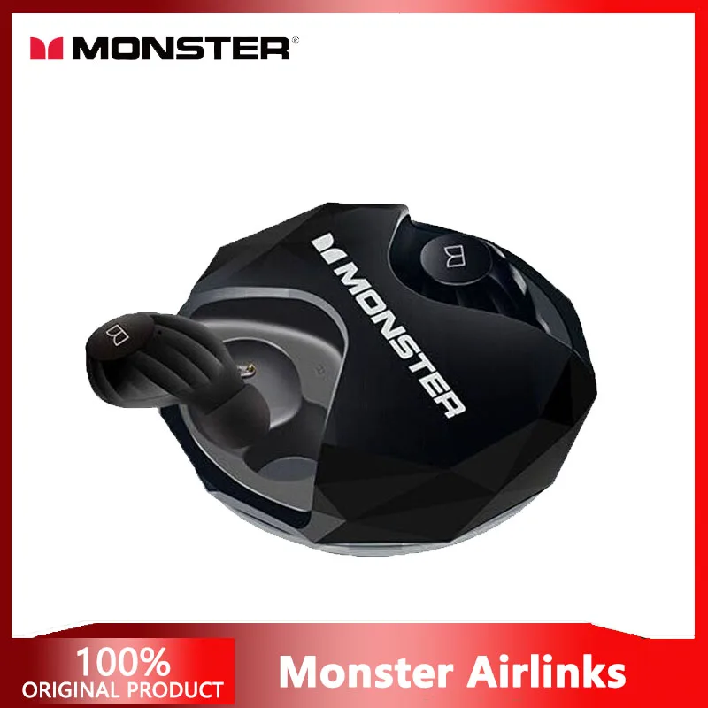 

Original Monster Airlinks TWS Earphones Wireless Bluetooth 5.0 Sport Noise Reduction Earbuds Low Latency Headphones With Mic