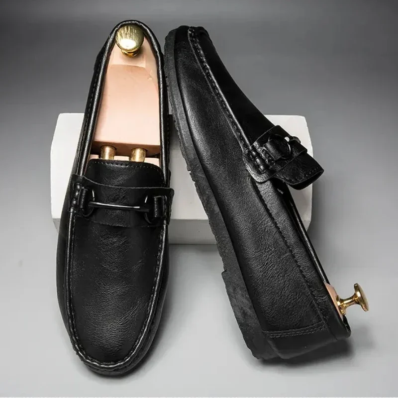 Туфли мужские классические искусственная замша лоферы Повседневная Деловая