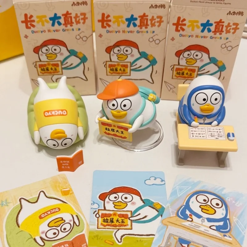 Фото Новый POP MART Duckyo Never Grows Up Series слепая коробка Коллекционные украшения Mystery Box Kawaii Модные игрушки на день рождения Подарки для девочек №3
