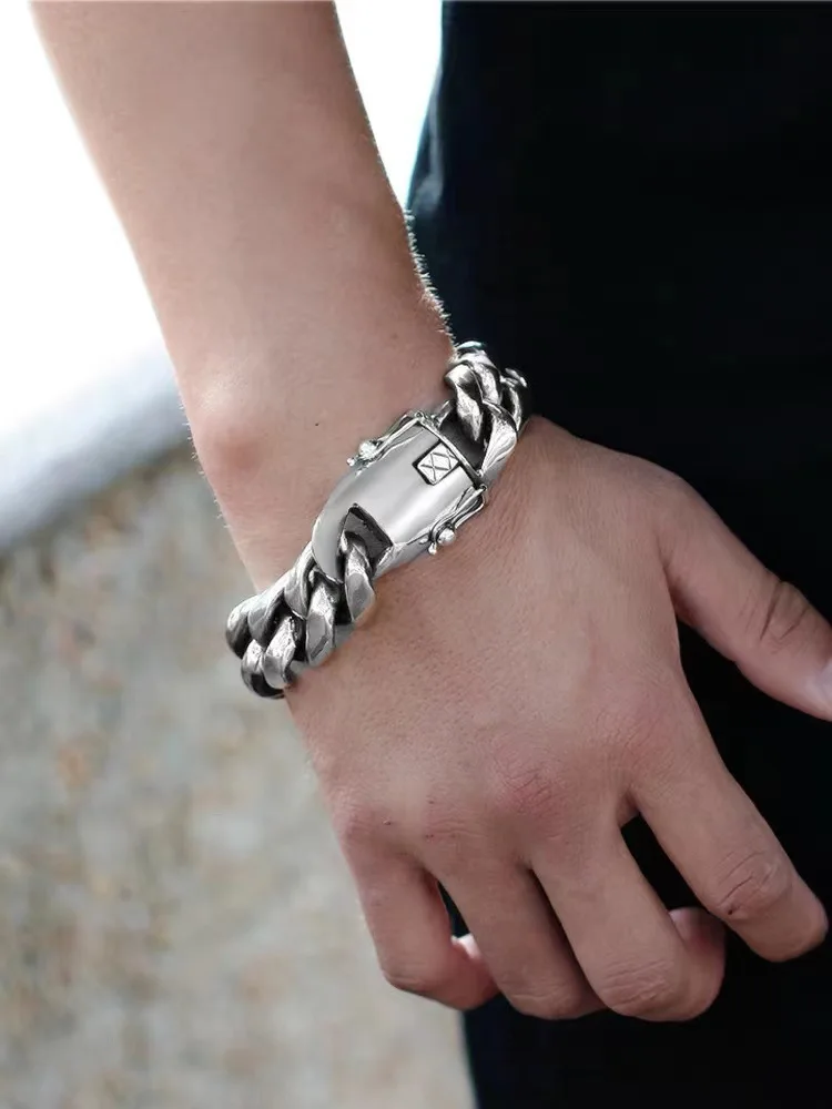 Новый стильный мужской модный браслет NY преобладающий в стиле ретро толстый