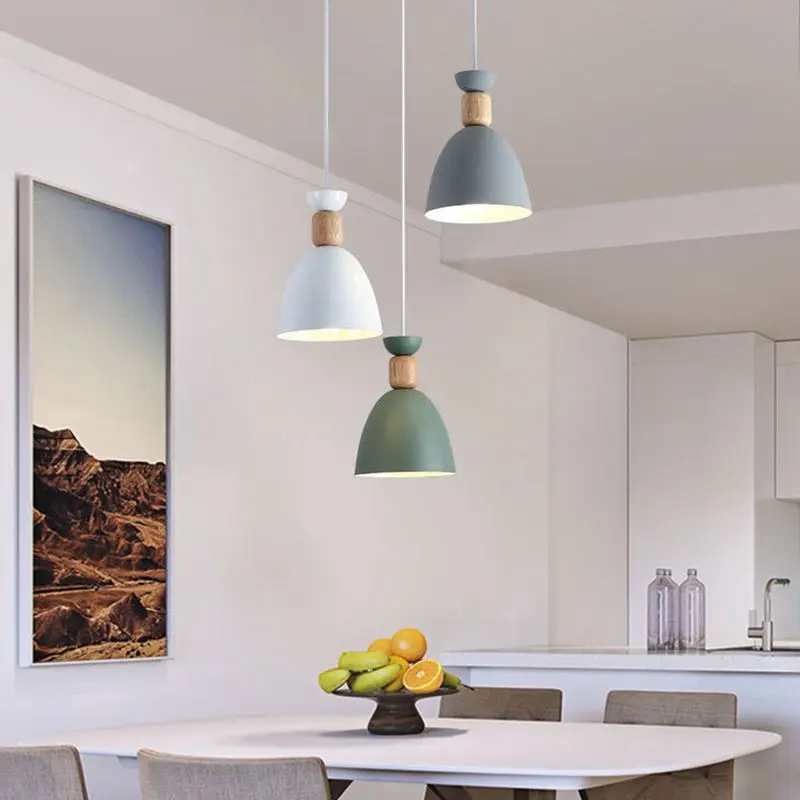 Светодиодная Подвесная лампа в скандинавском стиле прикроватный светильник