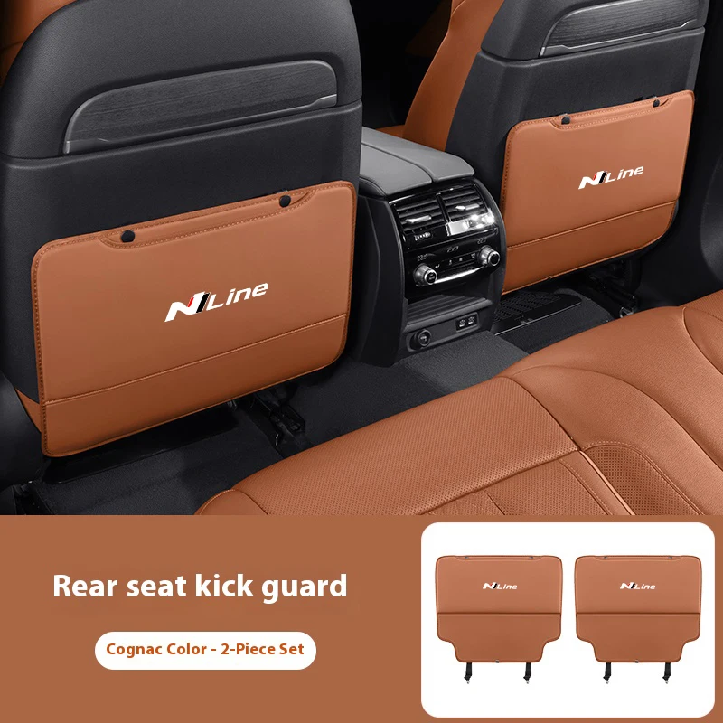 

Защита спинки автомобильного сиденья, противоударная накладка, сумка для хранения на заднем сиденье для Hyundai N Line Tucson Sonata Santafe Veloster Solaris Kona i30