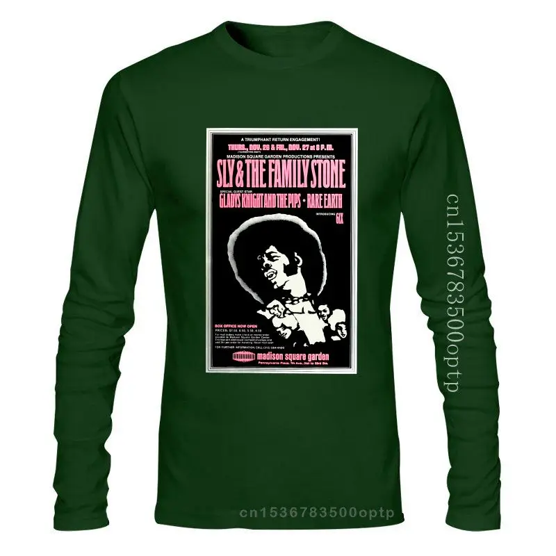 

Новая мужская одежда Sly The Family Stone W Gladis Knight, футболка M47, винтажный постер для концерта, 3D футболка, Мужская футболка из хлопка