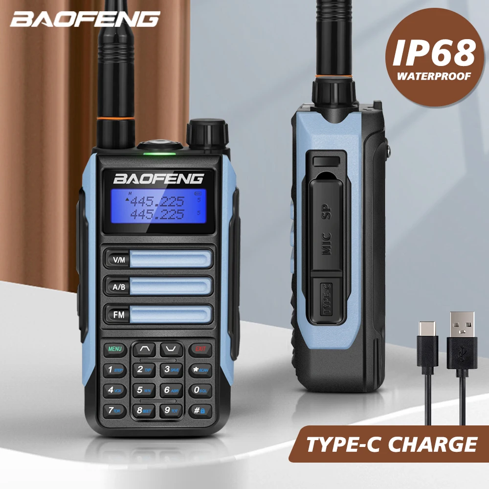Baofeng UV16plus Walkie Talkie 10W 5800mah VHF UHF Dual Band Two Way CB Ham Radio Portable Transceiver Amateur Radio Transmitter