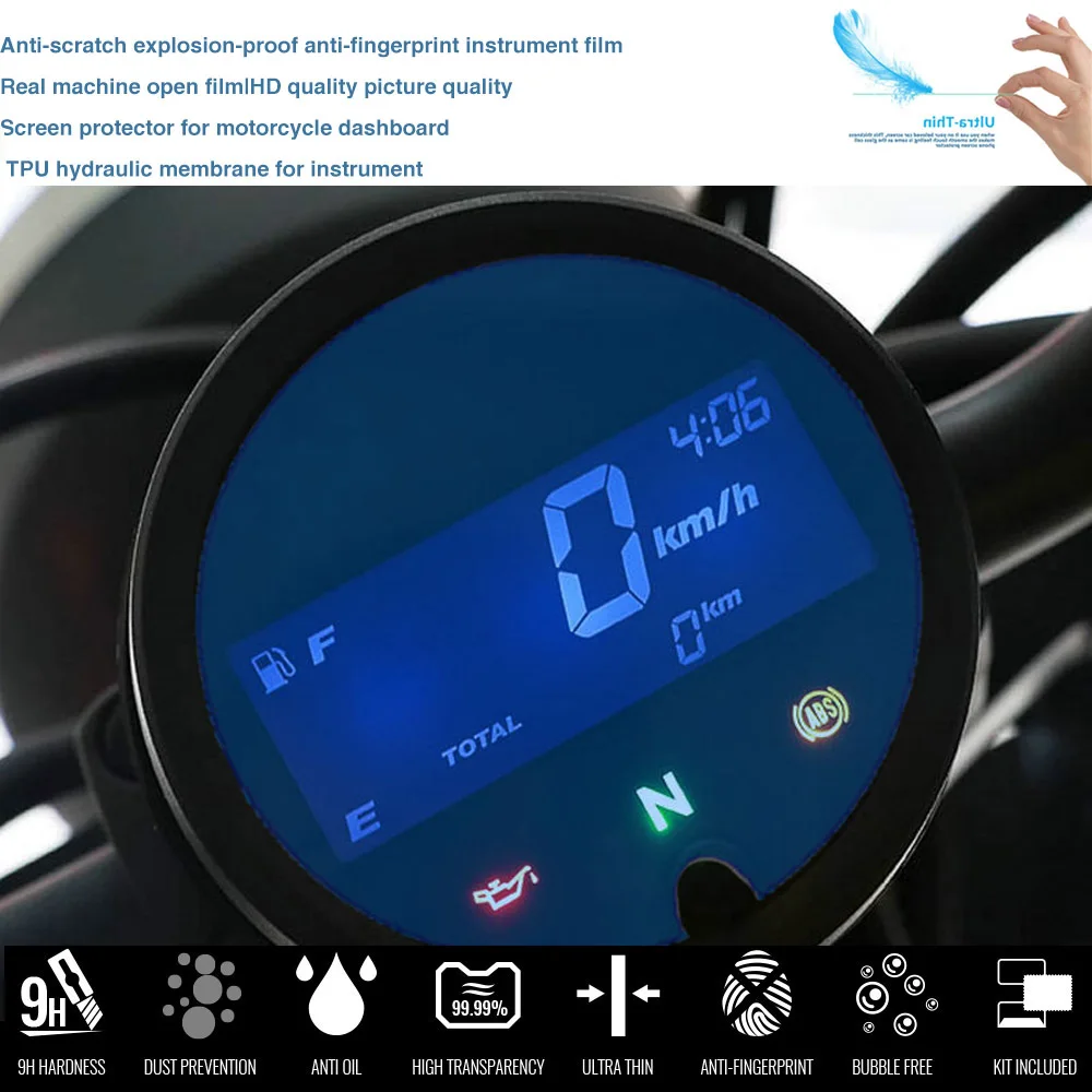 

Motorcycle Cluster Scratch Protection Film Instrument Dashboard Cover Guard TPU Blu-ray For Honda CMX500 2017-2019