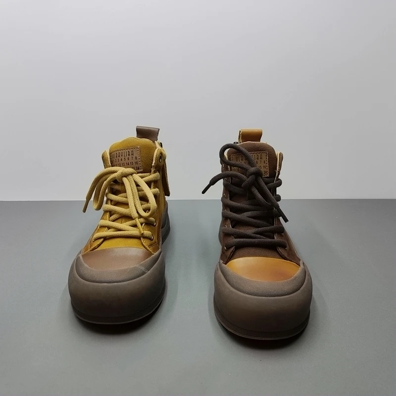 Женские кожаные ботинки осенняя обувь женские в стиле рок натуральная 2024 зимние