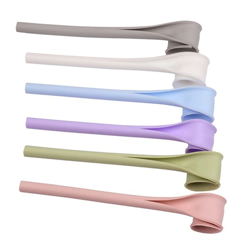 

2Pcs Silicone Straws Reusable Detachable Soft Drinking Openable Snap Straw BPA Free Party Kitchen Supplies