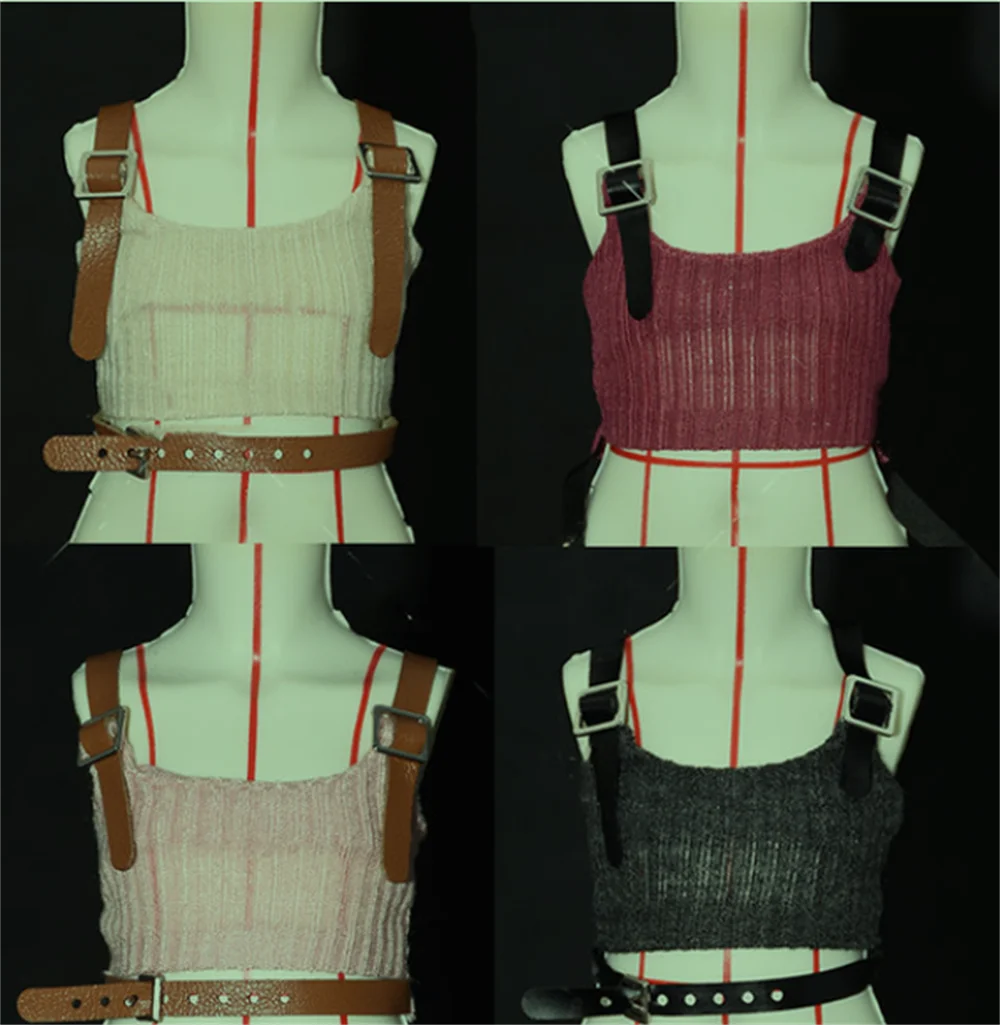 Женский трикотажный жилет на бретельках рубашка с длинным рукавом и глубоким