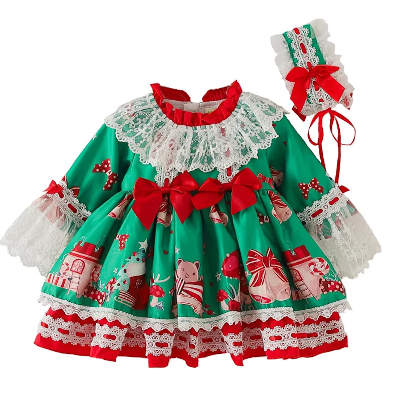 Купи Girls Clothes 2022 New Spring and Autumn Princess Dresses Kids Dress Christmas Party Baby Dresses for Children Clothing за 1,690 рублей в магазине AliExpress