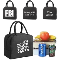 lunch bag cooler tote portable insulated box canvas thermal cold food container school picnic men women kids travel dinner box