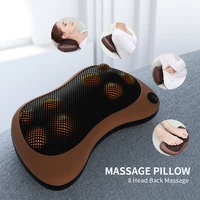 relaxation massager electric pillow vibrator electric shoulder heating kneading with 8 head back massage for body neck massager