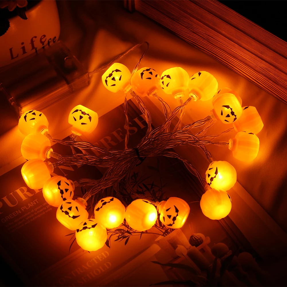 

1.5m Party Lights Battery Powered 10led Ghost Hanging Light Lightweight Without Battery Festival Party Decor Halloween Ornaments