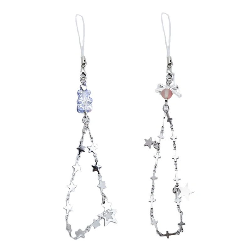 

Bowknot Crossed Keychain Sweet Ins Car Bag Accessory Phone Alloy Pendant 066C