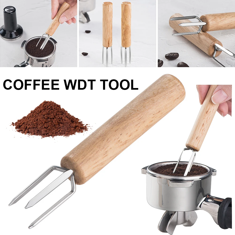 

Coffee Tamper Stirring Needle Espresso Coffee Stirrer Needle With Wood Handle Coffee Needle Distributor Profession Barista Tool