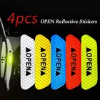 4 шт. отражающая наклейка на дверь автомобиля s Предупреждение отметка безопасности открытая лента для мотоцикла велосипеда Авто Универсальная Наклейка