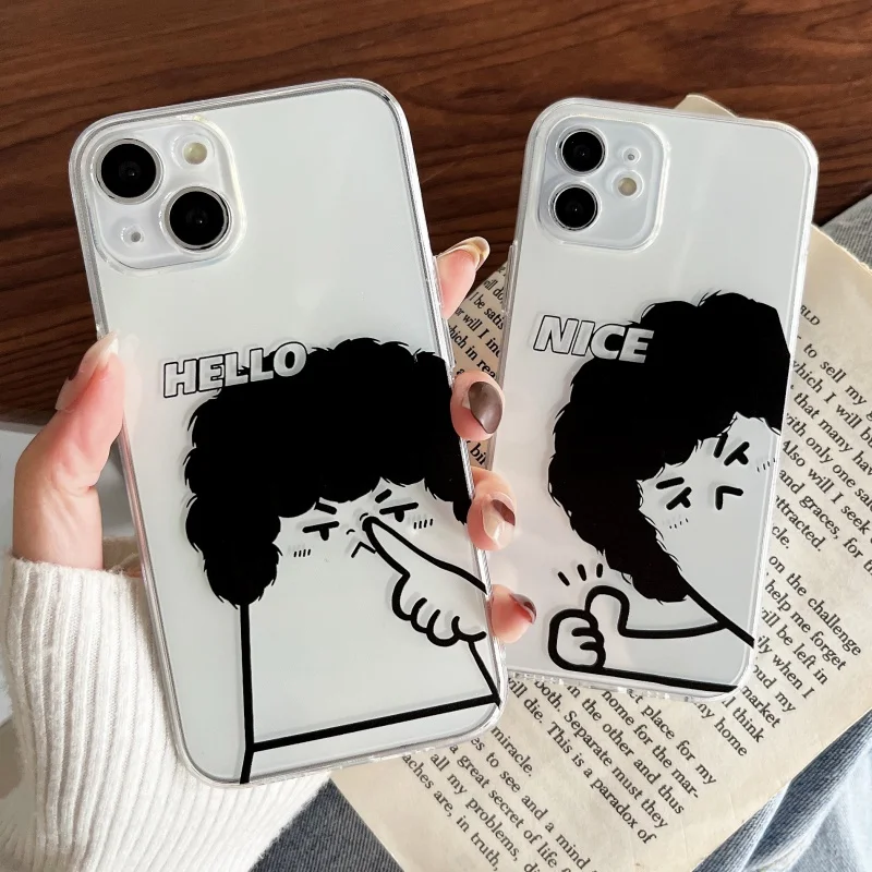 

Creative CoupleNICELittle Fat Boy Facial Expression BagFor Apple13Phone Caseiphone12promaxSilicone Soft ShellxsmaxAnti-ShockXRTr