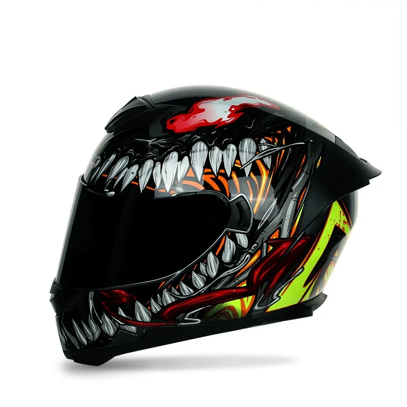 Personality Venom Motorcycle Helmet Predator Motorbike Cap for Man Casco Moto Full Helmet Racing Predator Helmet Capacete JK300