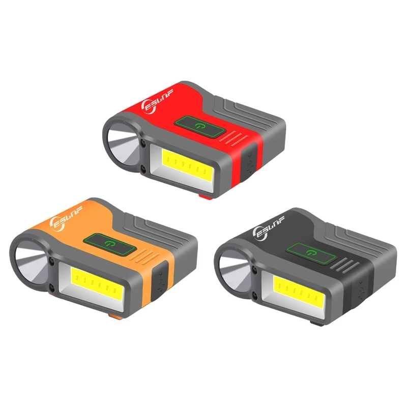 

094C 3 Light Modes Hat Headlamp Flashlight LED Light Ultra Bright USB Charging Inductive Clip On Head Lamp for Fishing