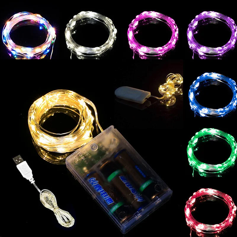 

Гирлянда светодиодная с медной проволокой, 2/5/10/20/30 м