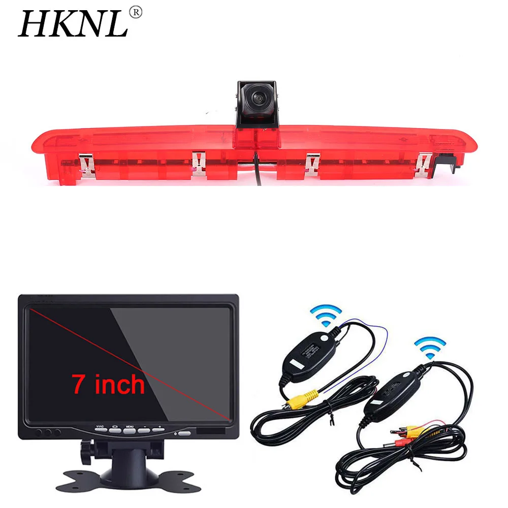 

HKNL CCD Car backup Camera Mirror+2.4GHZ Wireless For VW T6 Bus Business BJ Heckklappe transporter Stoplampe 3.Brake Light HD