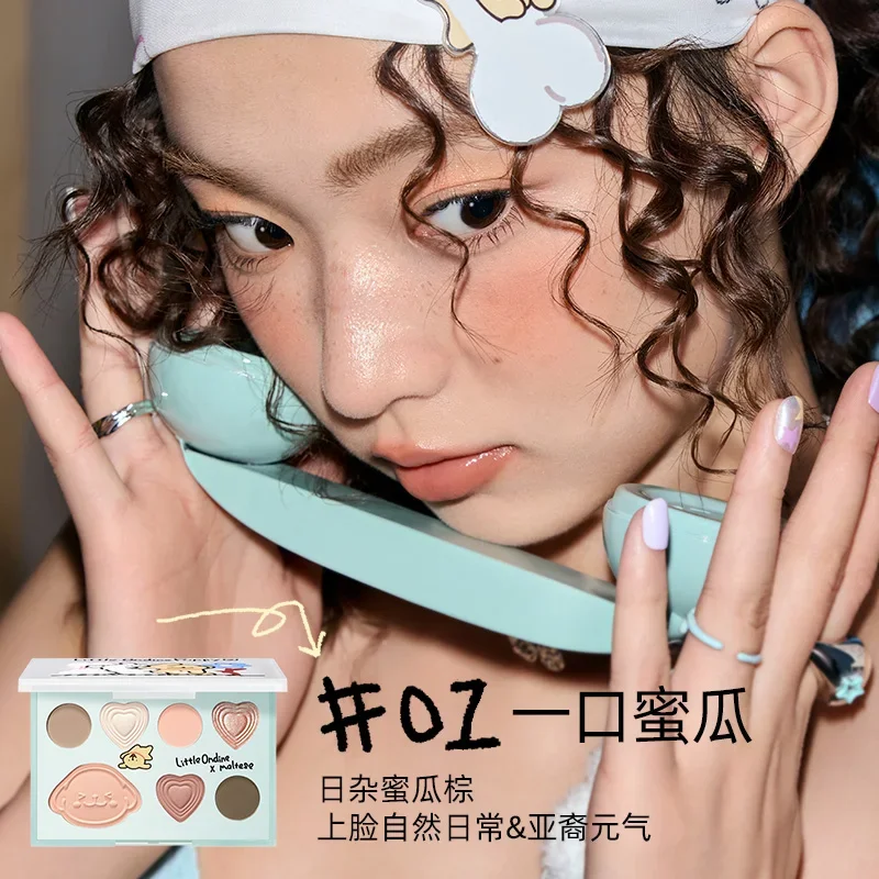 Маленькие волнистые тени для век искусственная палитра контура макияжа румяна