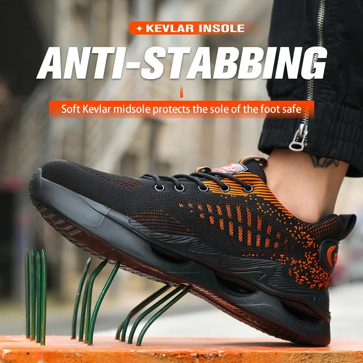 Удобная рабочая обувь защитная против проколов 48 промышленной безопасности