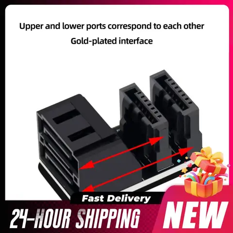 VKTECH 7-контактный угловой SATA-адаптер