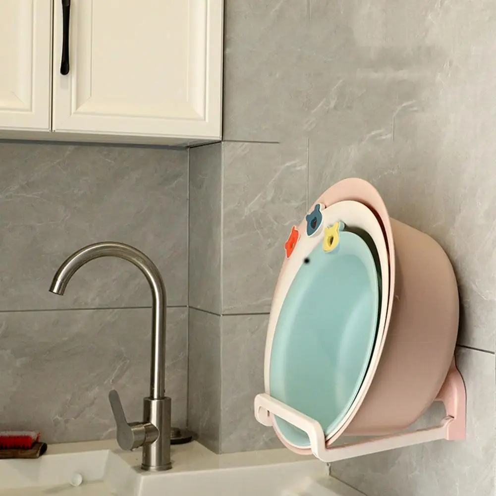 

Washbasin Organizer Good Load Bearing Foldable Space Saving Wash Basin Holder Water-proof Washbasin Stand Home Accessory