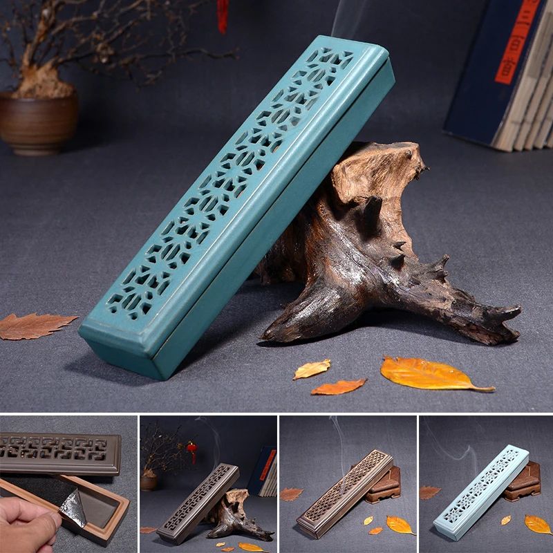 

Горизонтальная горелка для благовоний, керамическая подставка для благовоний для дома, офиса, йоги, GQ