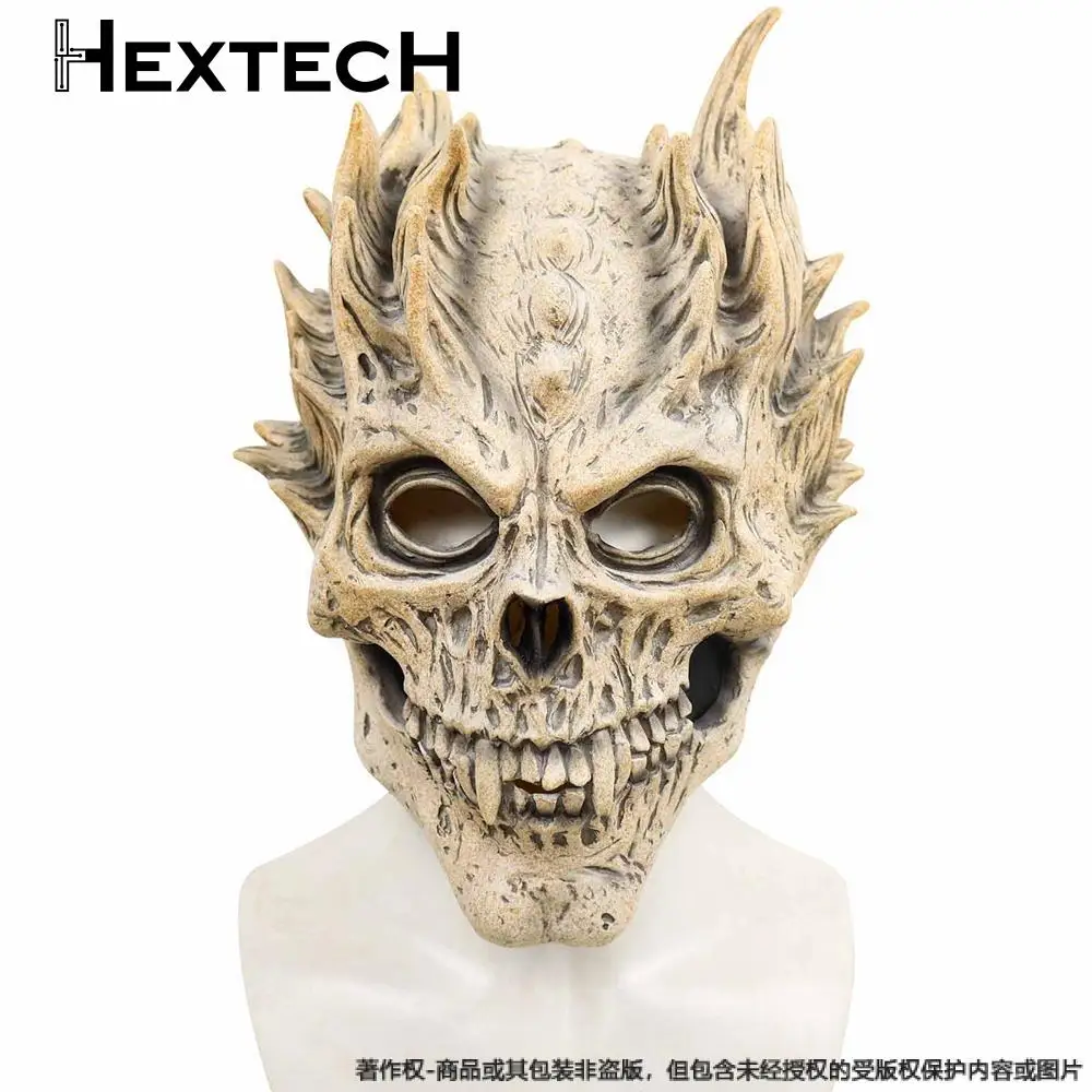 New 2022 Halloween Death Skull Mask Demon Skull Horror Skull Warrior Death Mask Cosplay Party Props Brave Warrior